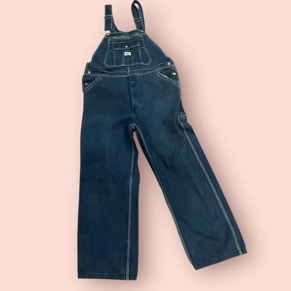 Liberty dark denim vintage overalls sz Medium (A04) - Picture 1 of 5